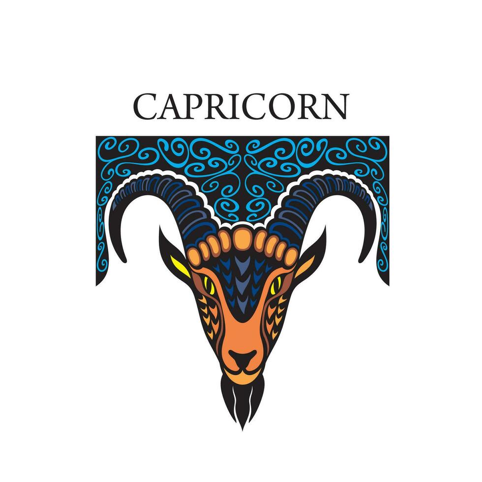 vektor capricorn horoskop zodiaken tecken