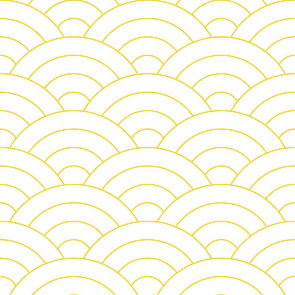 gul japansk Vinka mönster bakgrund. japansk sömlös mönster vektor. vågor bakgrund illustration. för Kläder, omslag papper, bakgrund, bakgrund, gåva kort. vektor