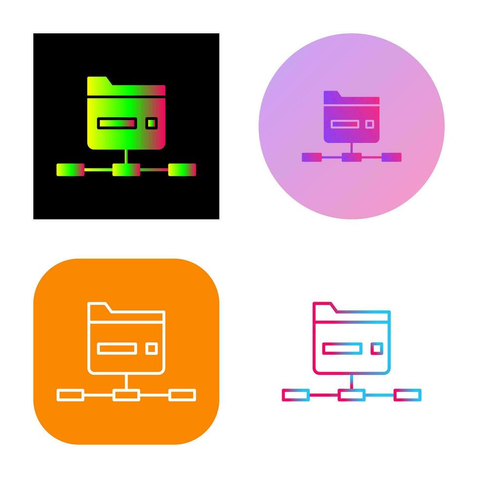 Vektorsymbol für Netzwerkordner vektor