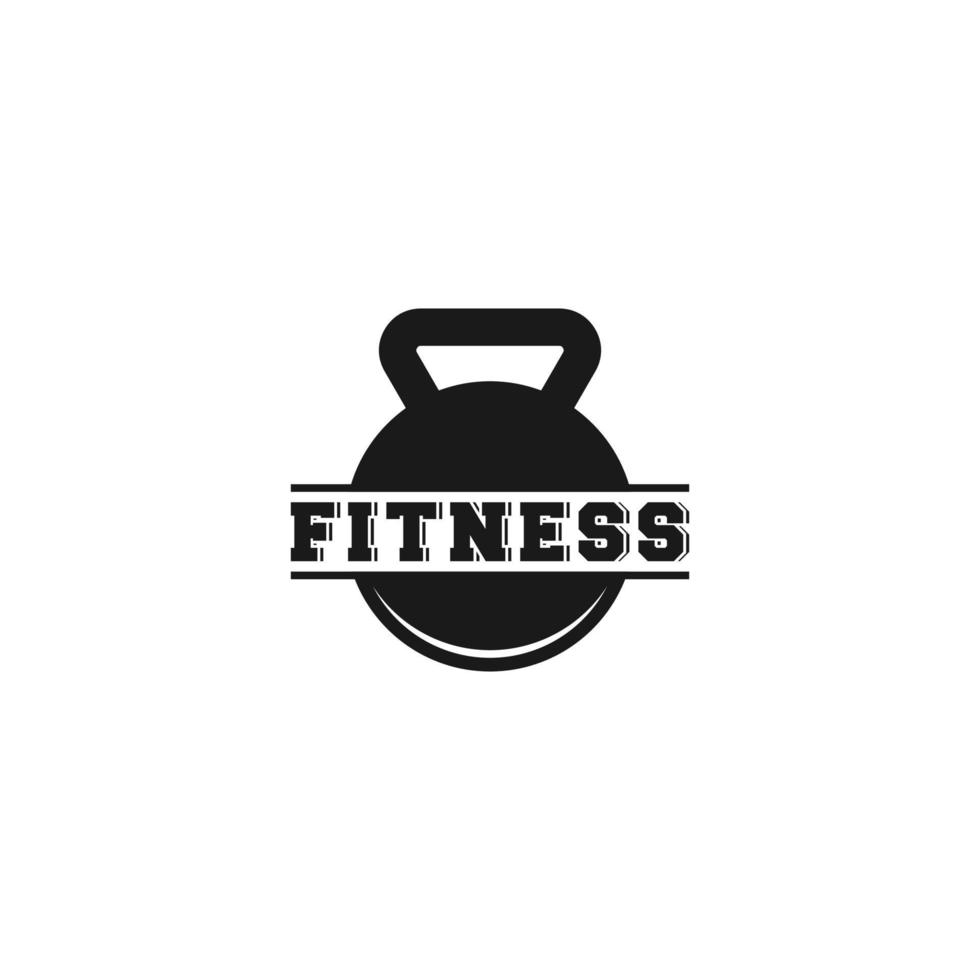 Fitness-Logo-Vorlage in weißem Hintergrund vektor