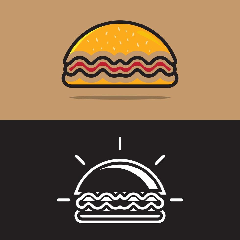 Burger-Logo-Vorlage-Icon-Design vektor