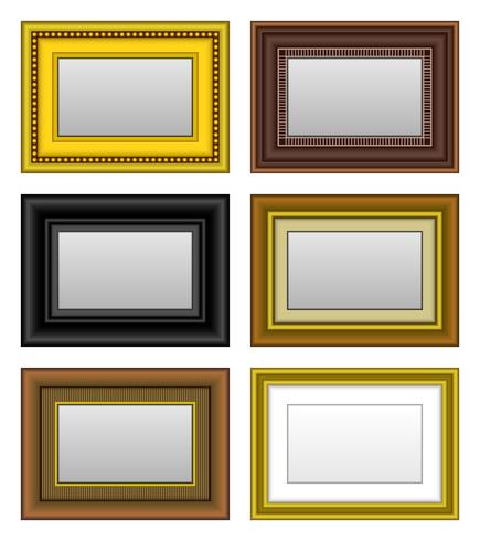 Frame Picture Photo Mirror. vektor