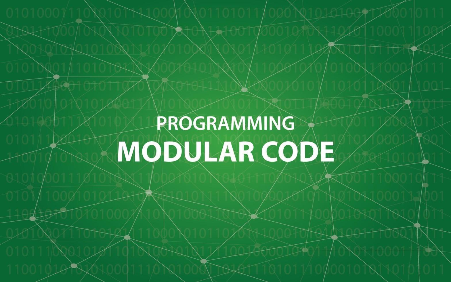 Abbildung des modularen Codekonzepts der Programmierung vektor