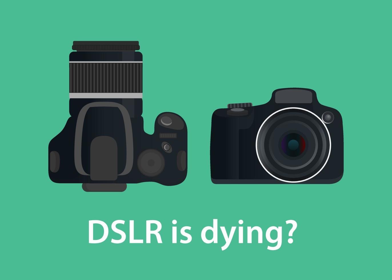 dslr digitalkamera dör eller dör på grund av tekniken vektor