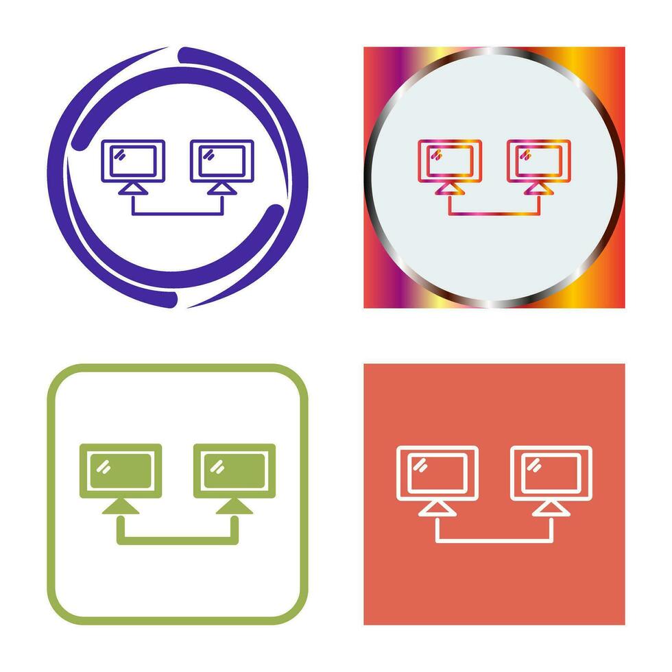 Vektorsymbol für verbundene Systeme vektor