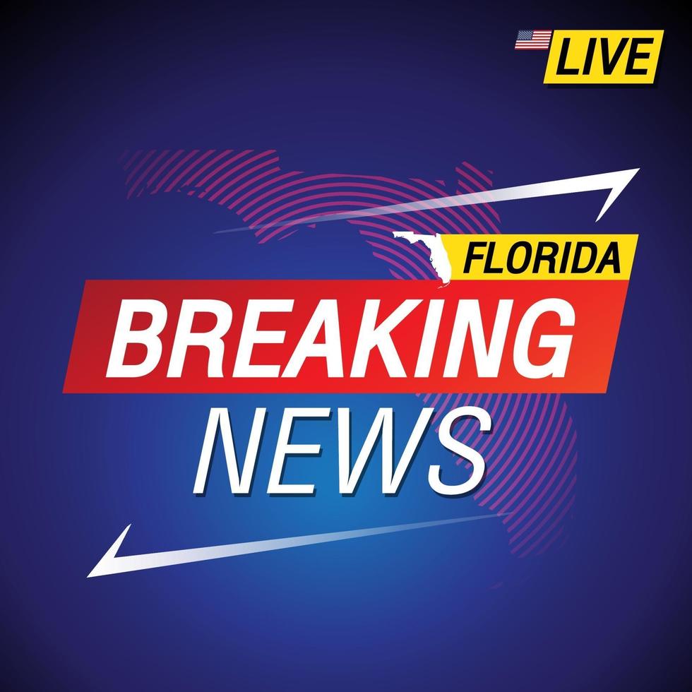 aktuelle Nachrichten. Vereinigte Staaten von Amerika mit Hintergrund-Florida-Karte vektor