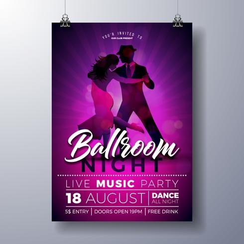 Ballroom Night Party Flyer illustration vektor