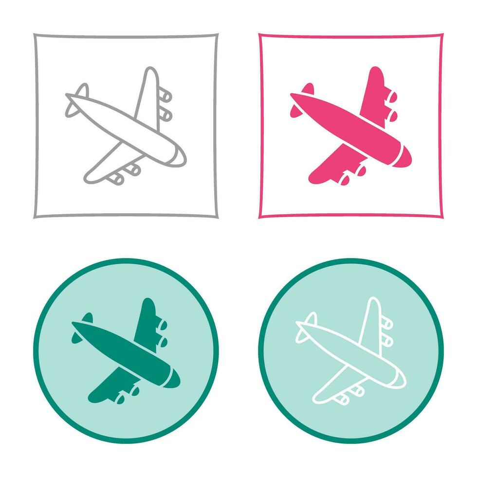 landning flygplan vektor ikon