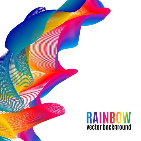 Regenbogen zeichnet Hintergrund vektor