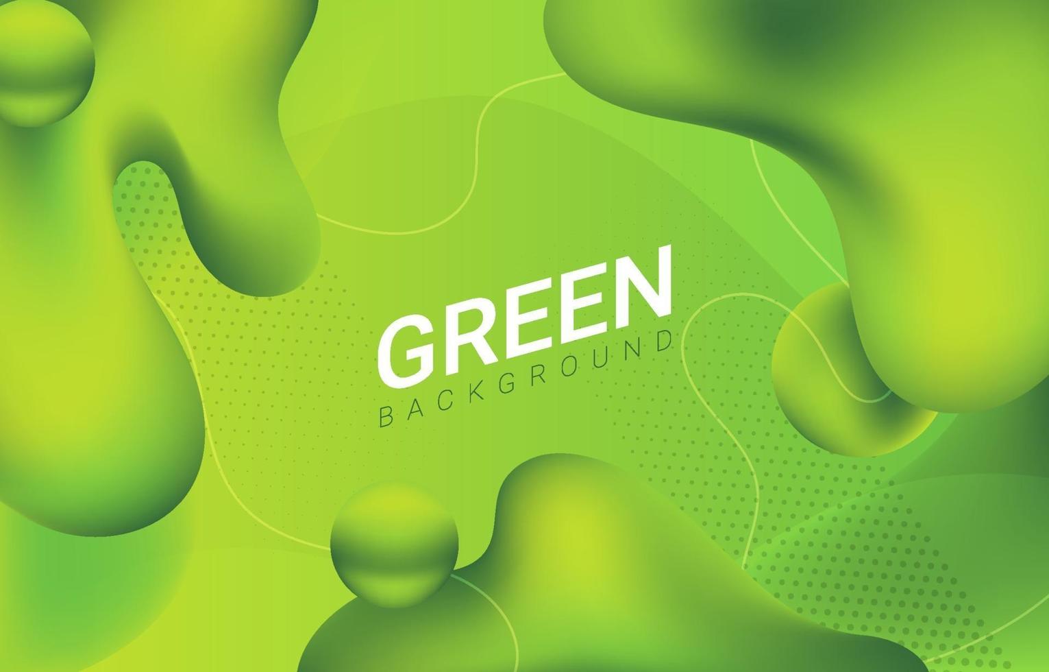 Farbverlauf flüssiger grüner Hintergrund vektor