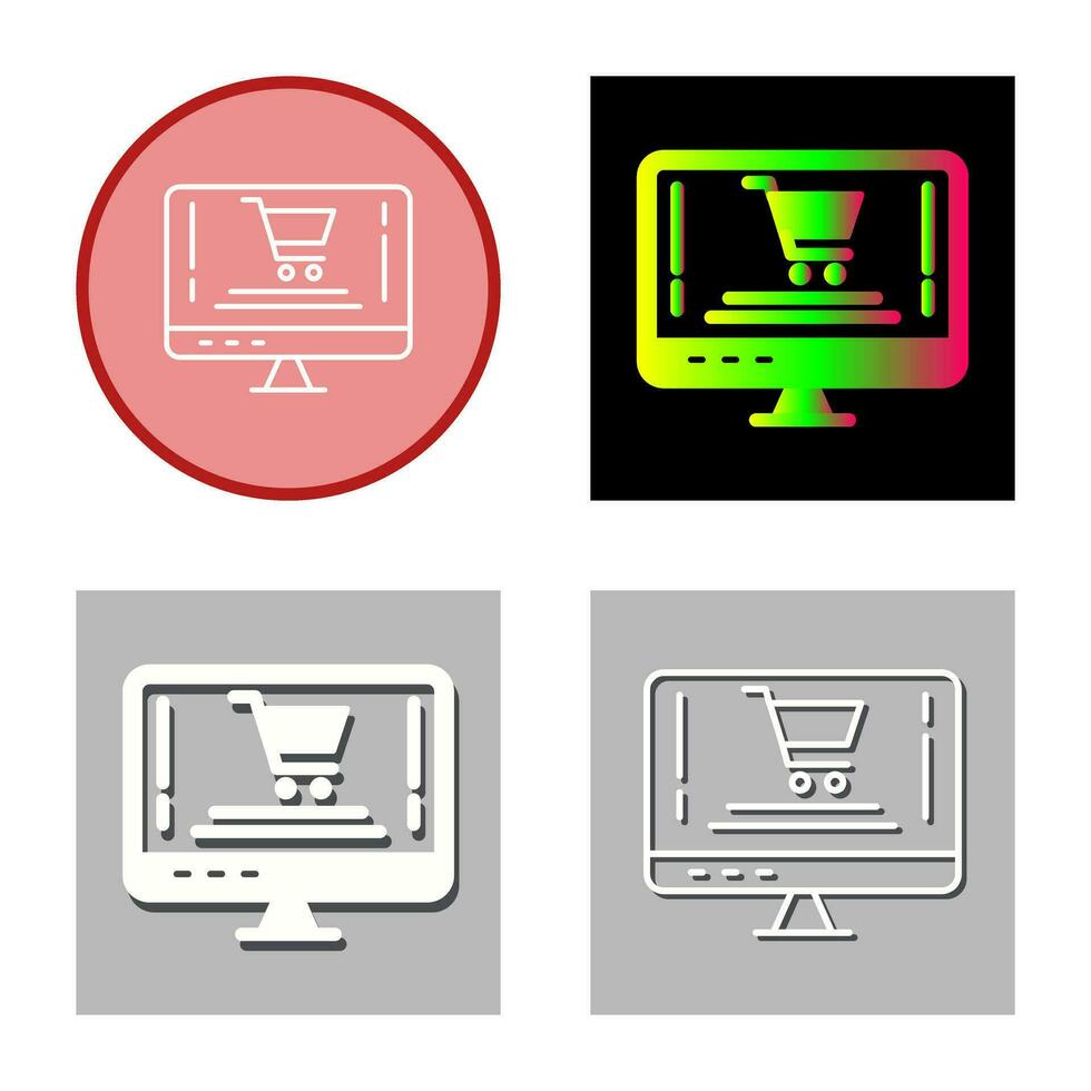 Online-Shopping-Vektor-Symbol vektor