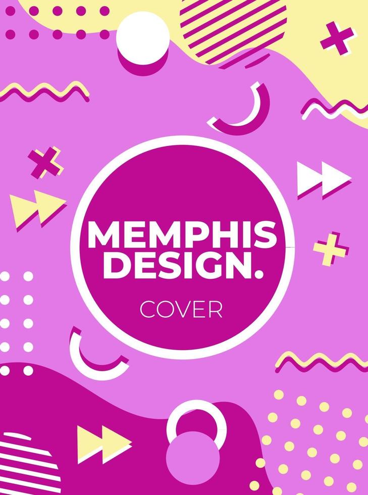 abstrakter geometrischer Memphis Hintergrund vektor