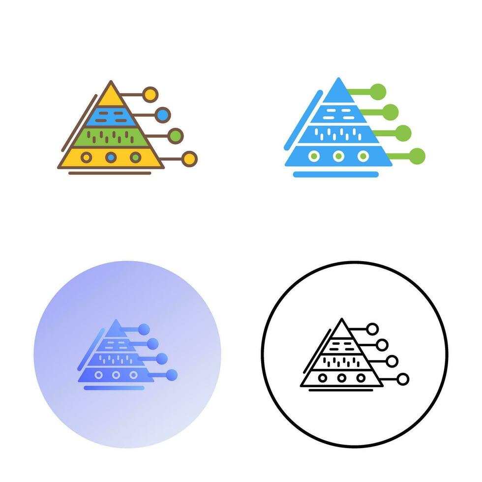 Pyramidendiagramm-Vektorsymbol vektor