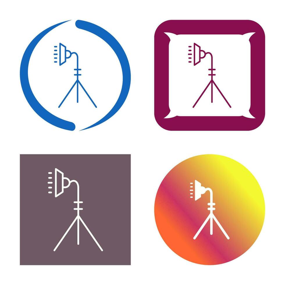 einzigartiges Lichtstativ-Vektorsymbol vektor