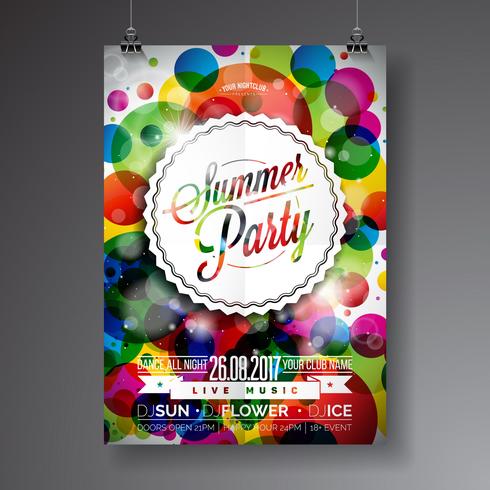 sommar party flyer vektor