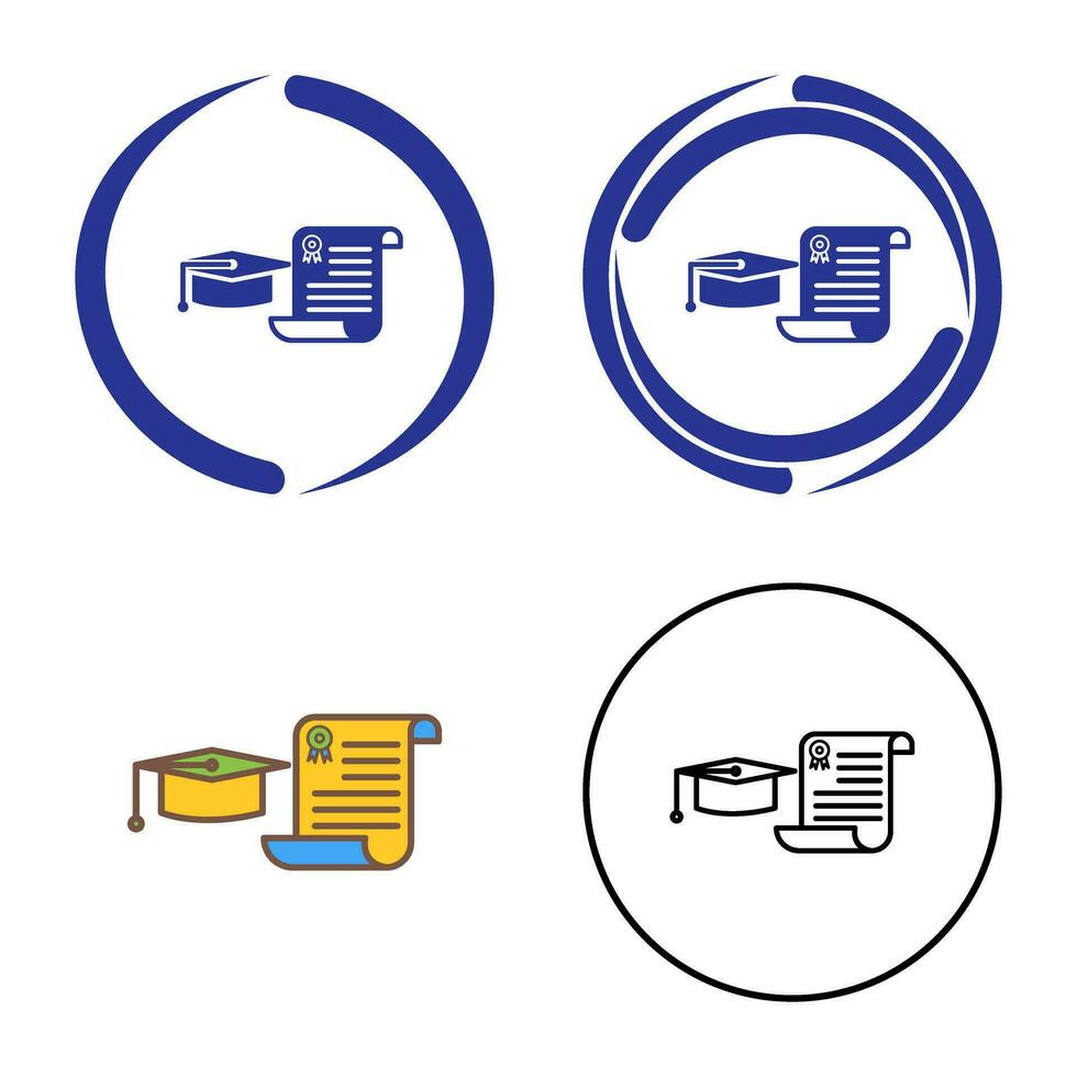 einzigartiges Graduierungsvektorsymbol vektor