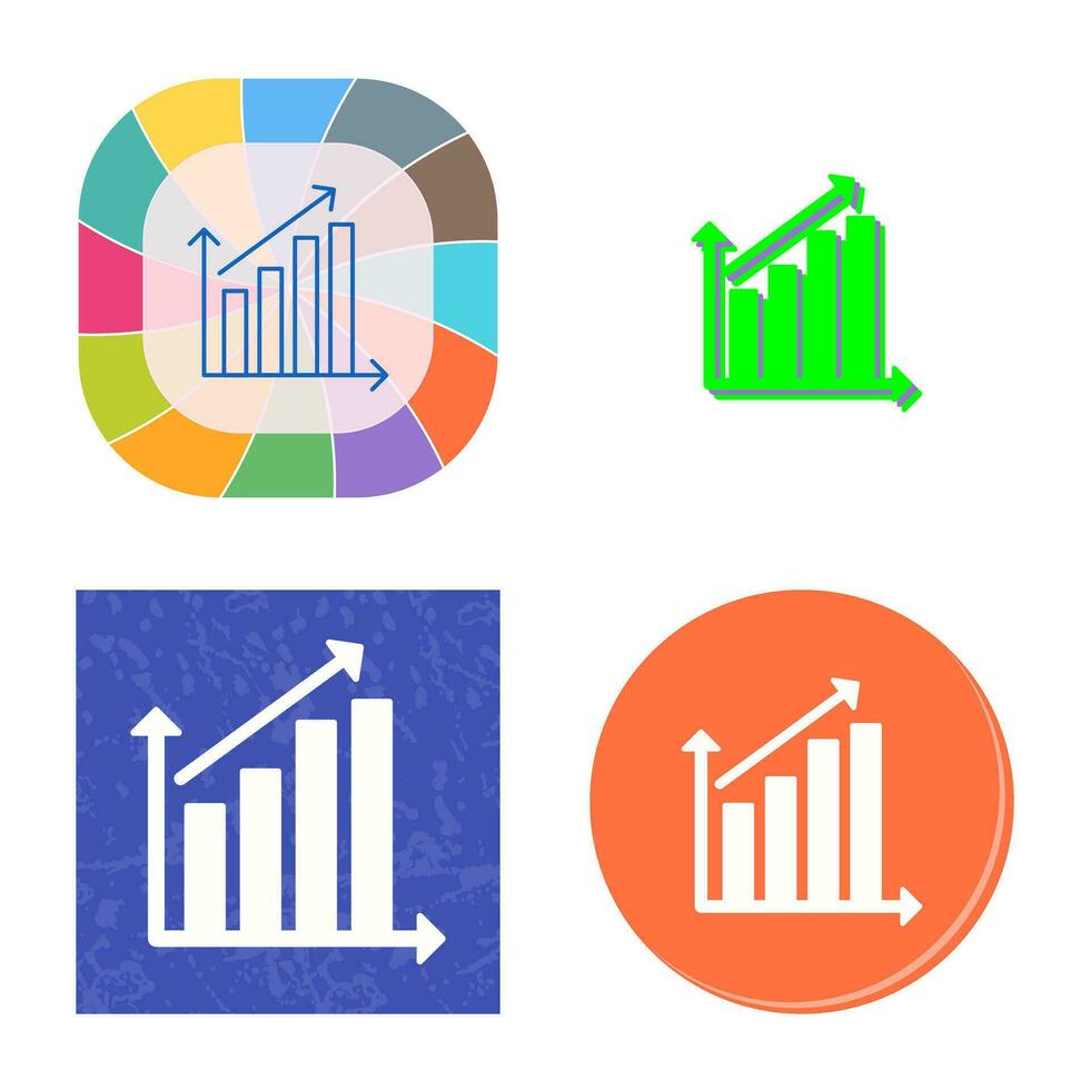 stigande statistik vektor ikon