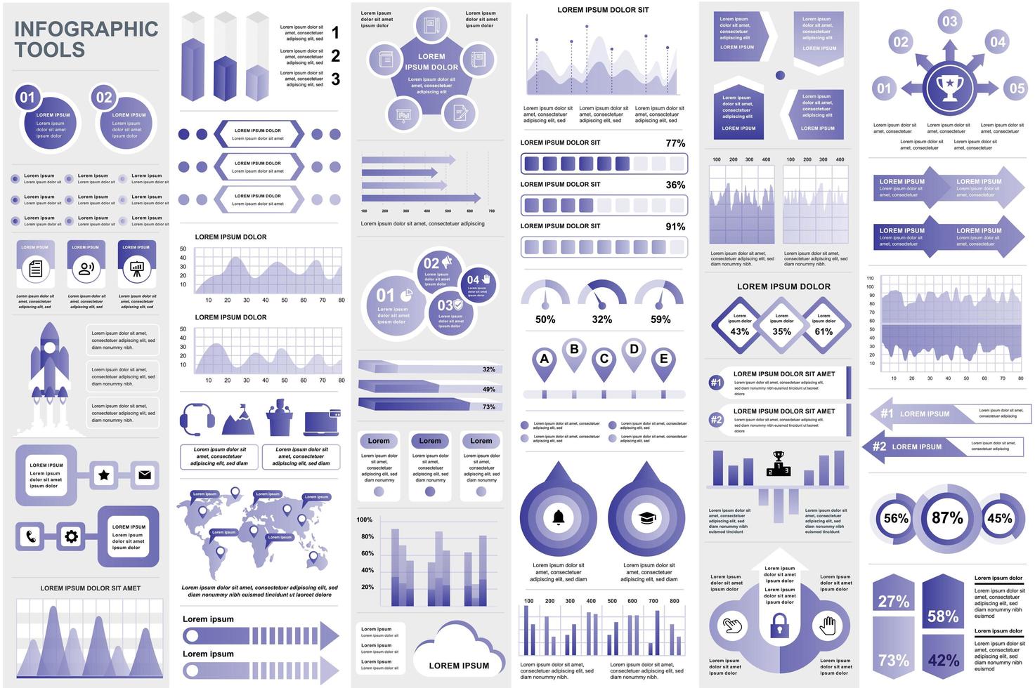 Infografik-Elemente Datenvisualisierung Vektor-Design-Vorlage vektor