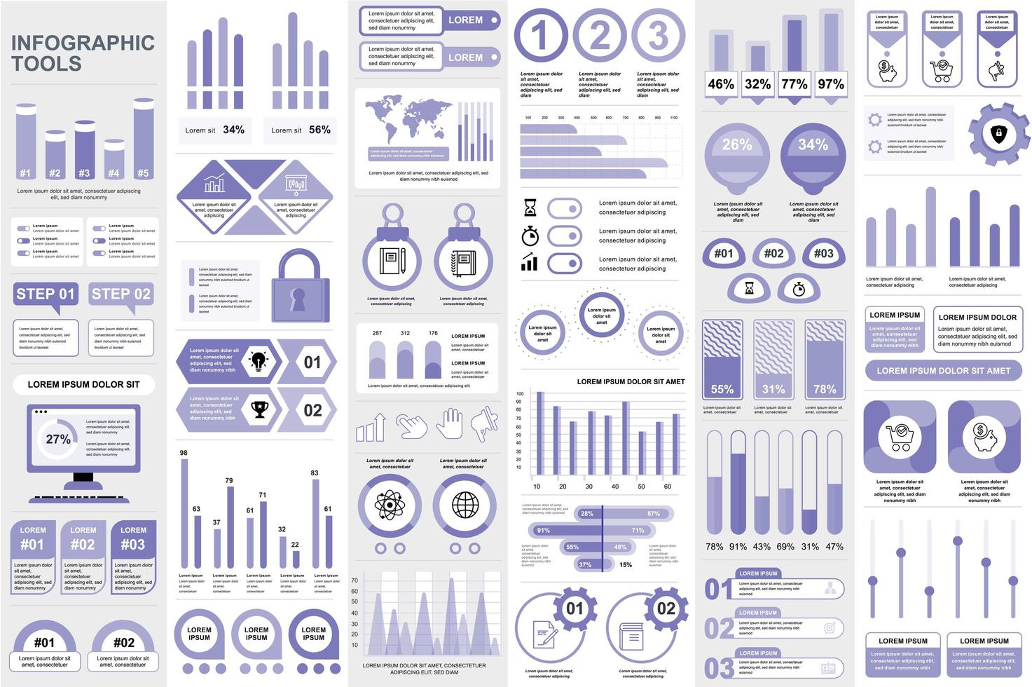 infografiska element datavisualisering vektor designmall