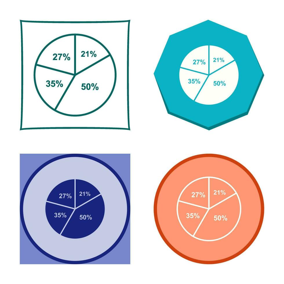 Kreisdiagramm-Vektorsymbol vektor