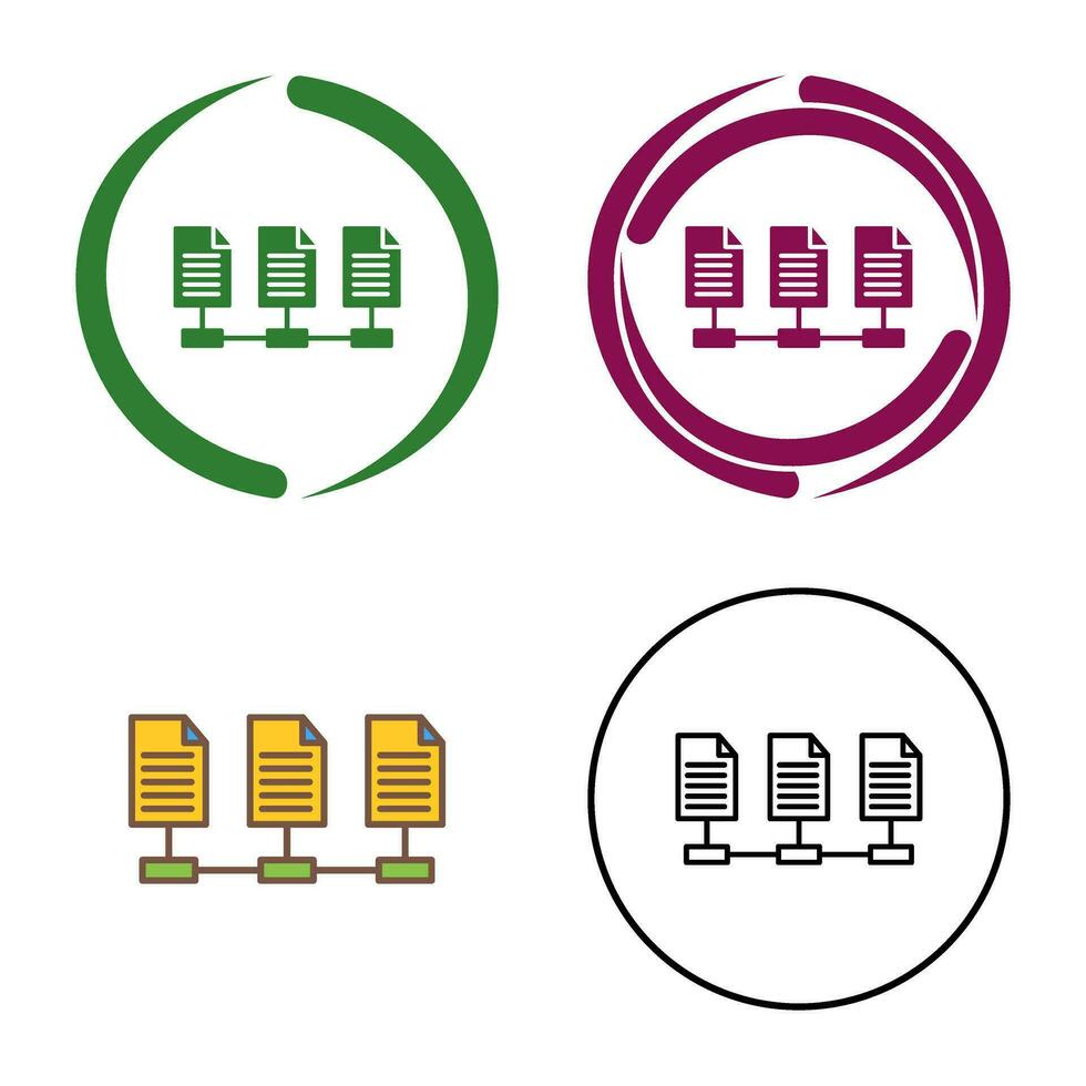 Vektorsymbol für Netzwerkdateien vektor