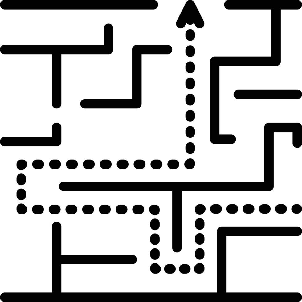 Liniensymbol für Labyrinth vektor