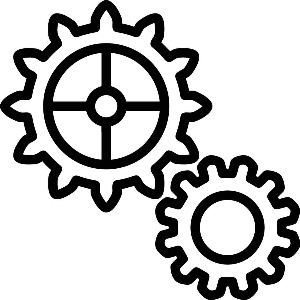 Ausrüstung Rahmen Symbol Symbol Vektor Bild. Illustration von das industriell Rad mechine Mechanismus Design Bild