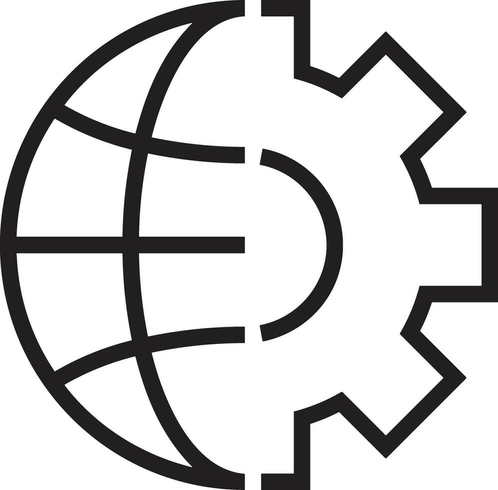 Ausrüstung Rahmen Symbol Symbol Vektor Bild. Illustration von das industriell Rad mechine Mechanismus Design Bild