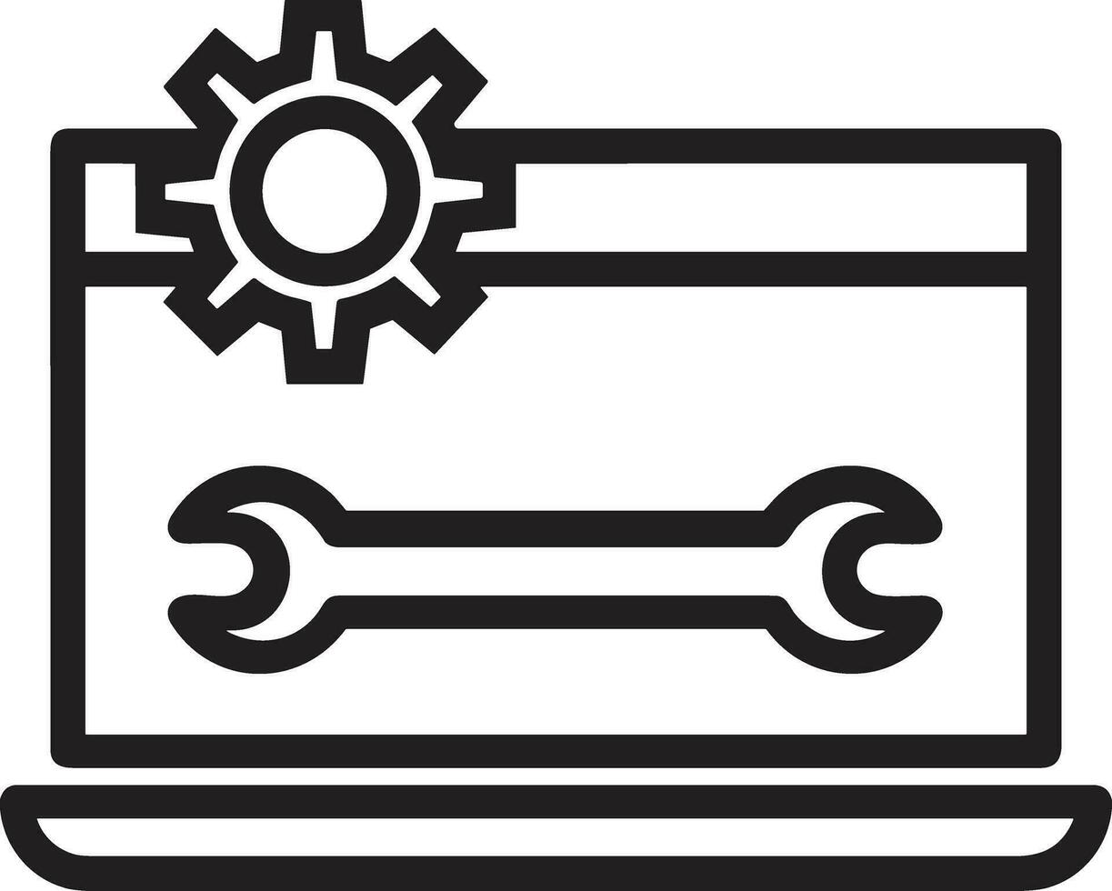 Ausrüstung Rahmen Symbol Symbol Vektor Bild. Illustration von das industriell Rad mechine Mechanismus Design Bild