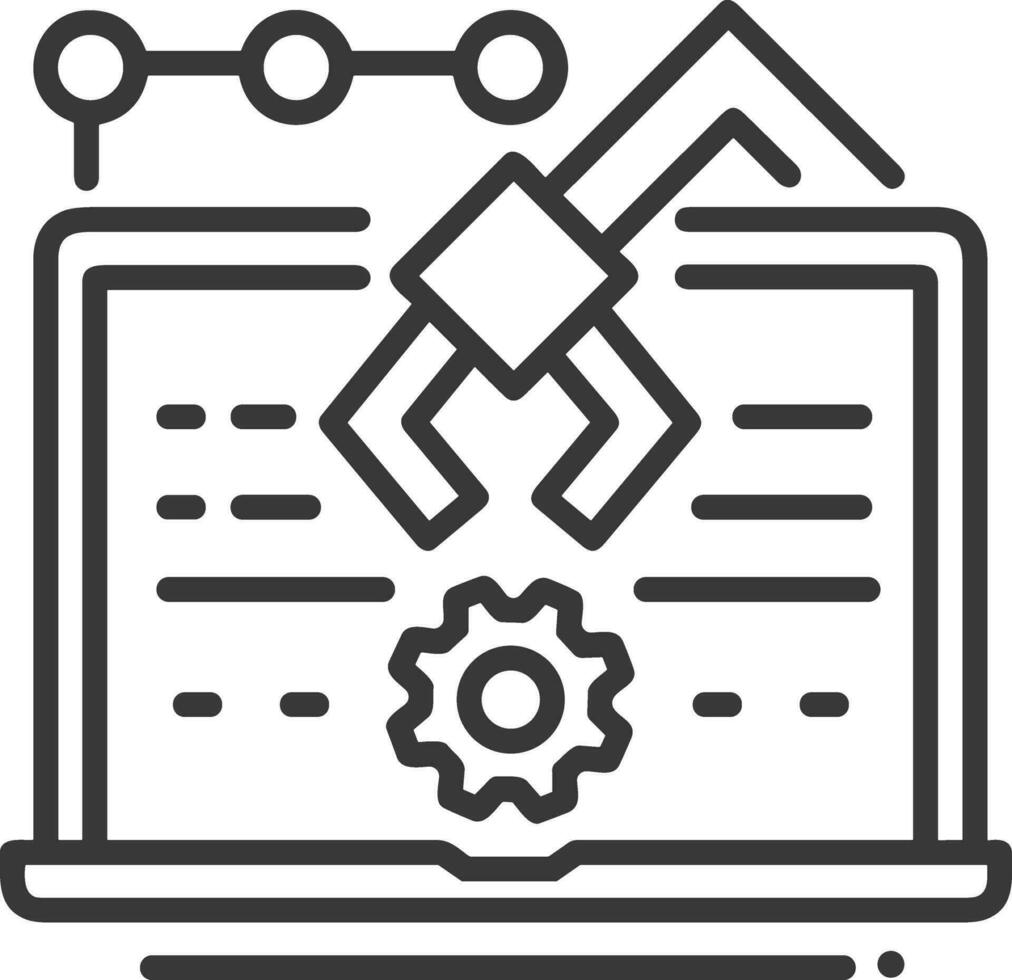 Ausrüstung Rahmen Symbol Symbol Vektor Bild. Illustration von das industriell Rad mechine Mechanismus Design Bild