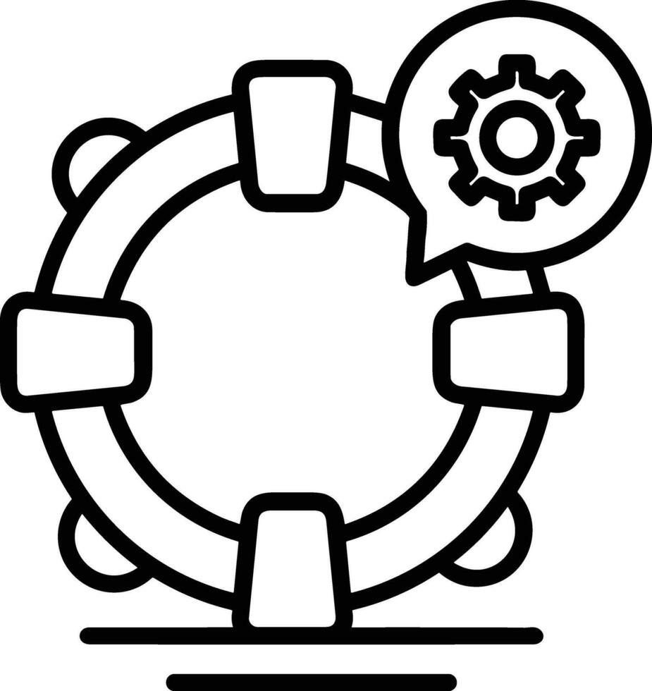 Ausrüstung Rahmen Symbol Symbol Vektor Bild. Illustration von das industriell Rad mechine Mechanismus Design Bild