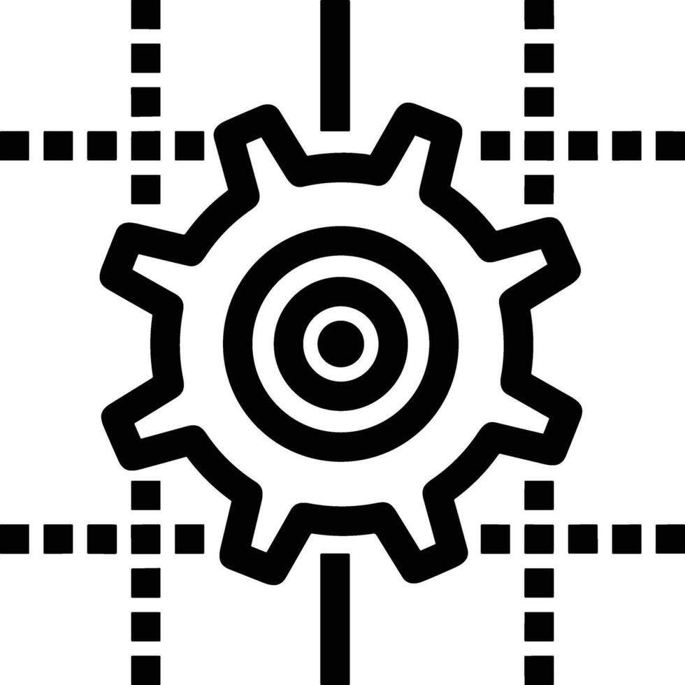 Ausrüstung Rahmen Symbol Symbol Vektor Bild. Illustration von das industriell Rad mechine Mechanismus Design Bild