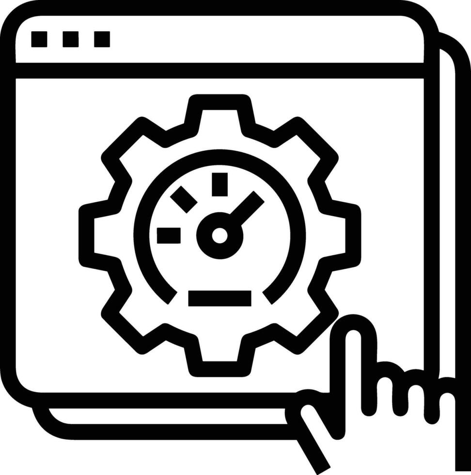 Ausrüstung Rahmen Symbol Symbol Vektor Bild. Illustration von das industriell Rad mechine Mechanismus Design Bild