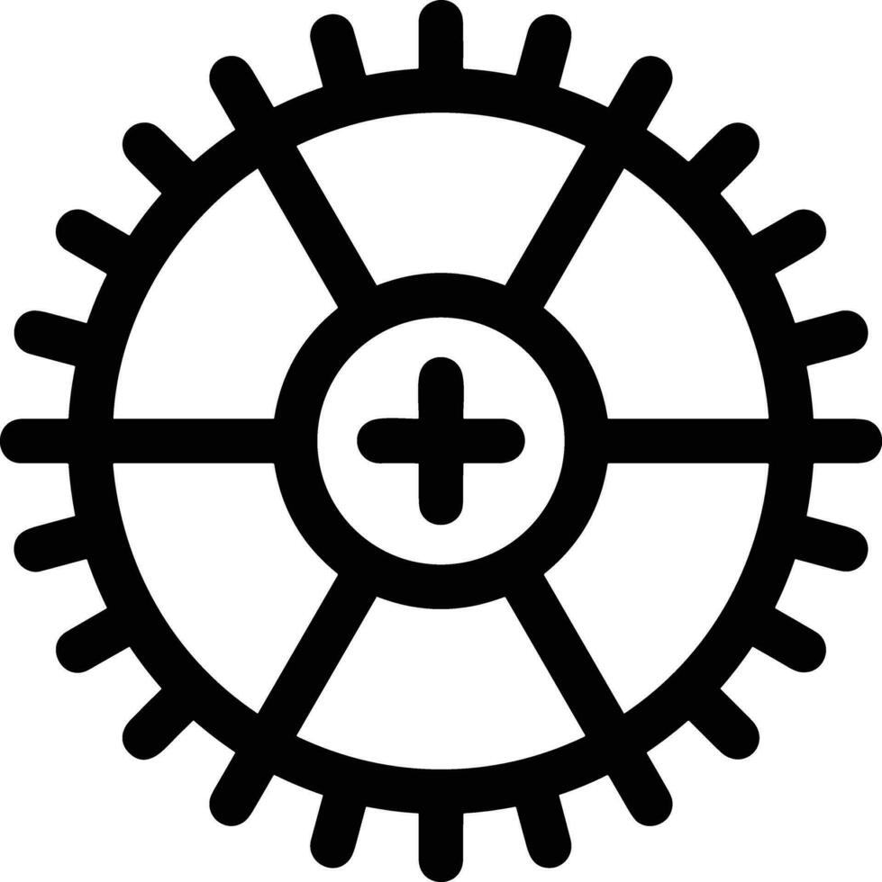 Ausrüstung Rahmen Symbol Symbol Vektor Bild. Illustration von das industriell Rad mechine Mechanismus Design Bild