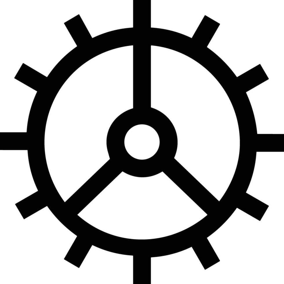 Ausrüstung Rahmen Symbol Symbol Vektor Bild. Illustration von das industriell Rad mechine Mechanismus Design Bild