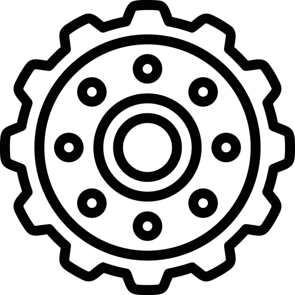 Ausrüstung Rahmen Symbol Symbol Vektor Bild. Illustration von das industriell Rad mechine Mechanismus Design Bild