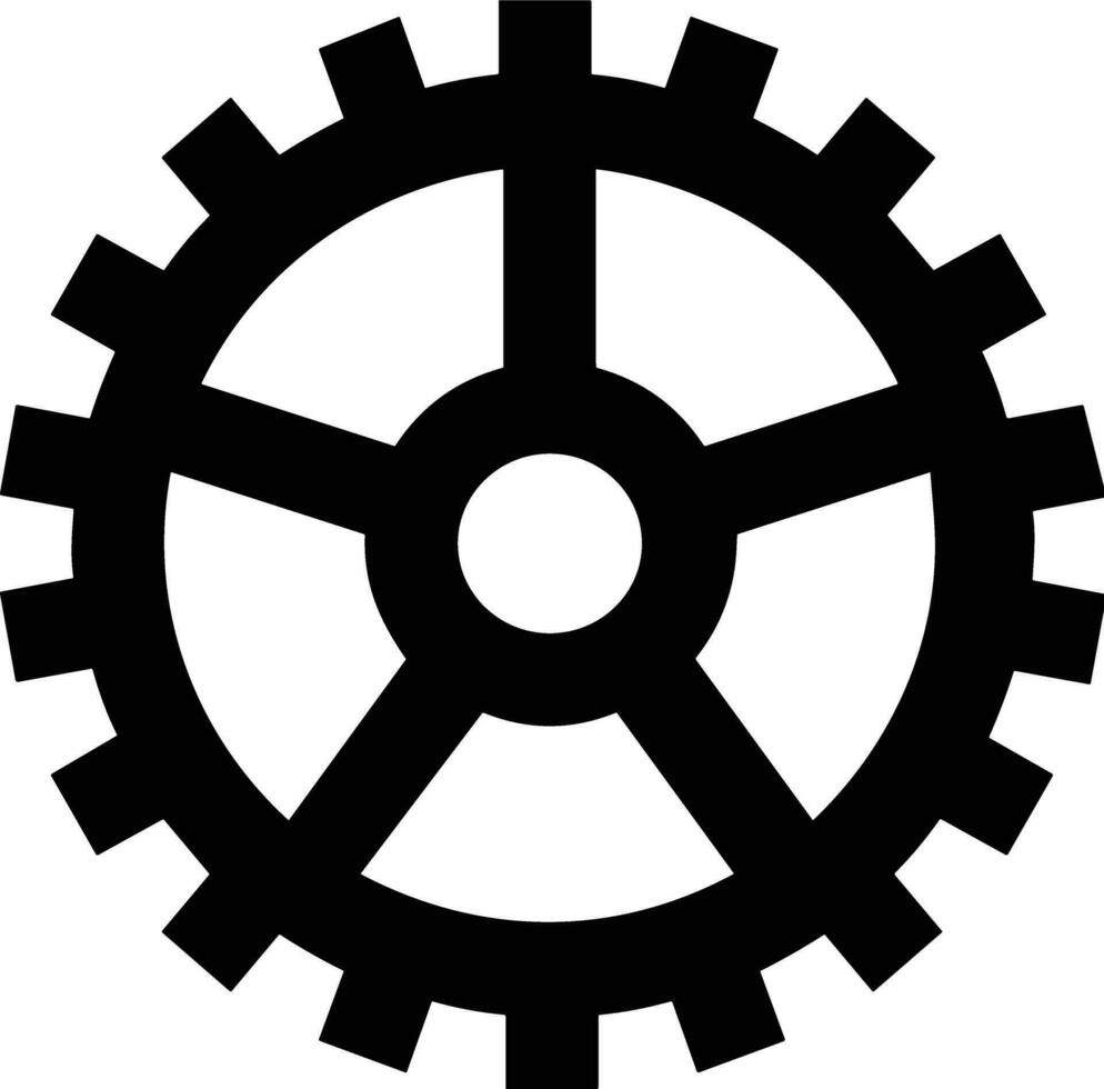 Ausrüstung Rahmen Symbol Symbol Vektor Bild. Illustration von das industriell Rad mechine Mechanismus Design Bild