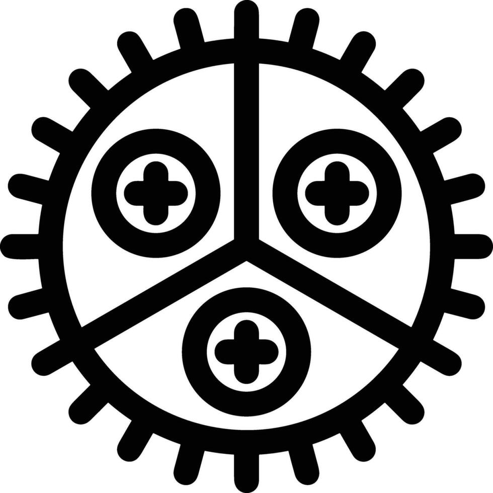 Ausrüstung Rahmen Symbol Symbol Vektor Bild. Illustration von das industriell Rad mechine Mechanismus Design Bild