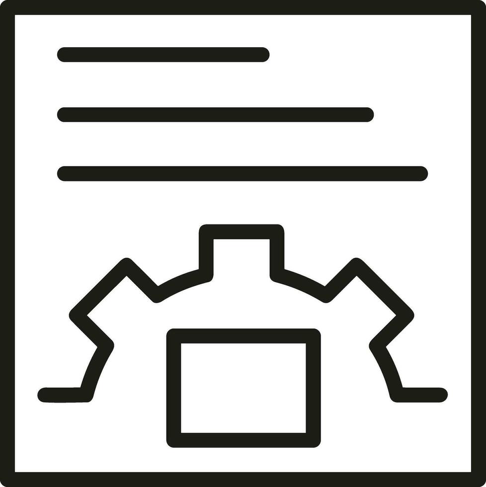 Ausrüstung Rahmen Symbol Symbol Vektor Bild. Illustration von das industriell Rad mechine Mechanismus Design Bild