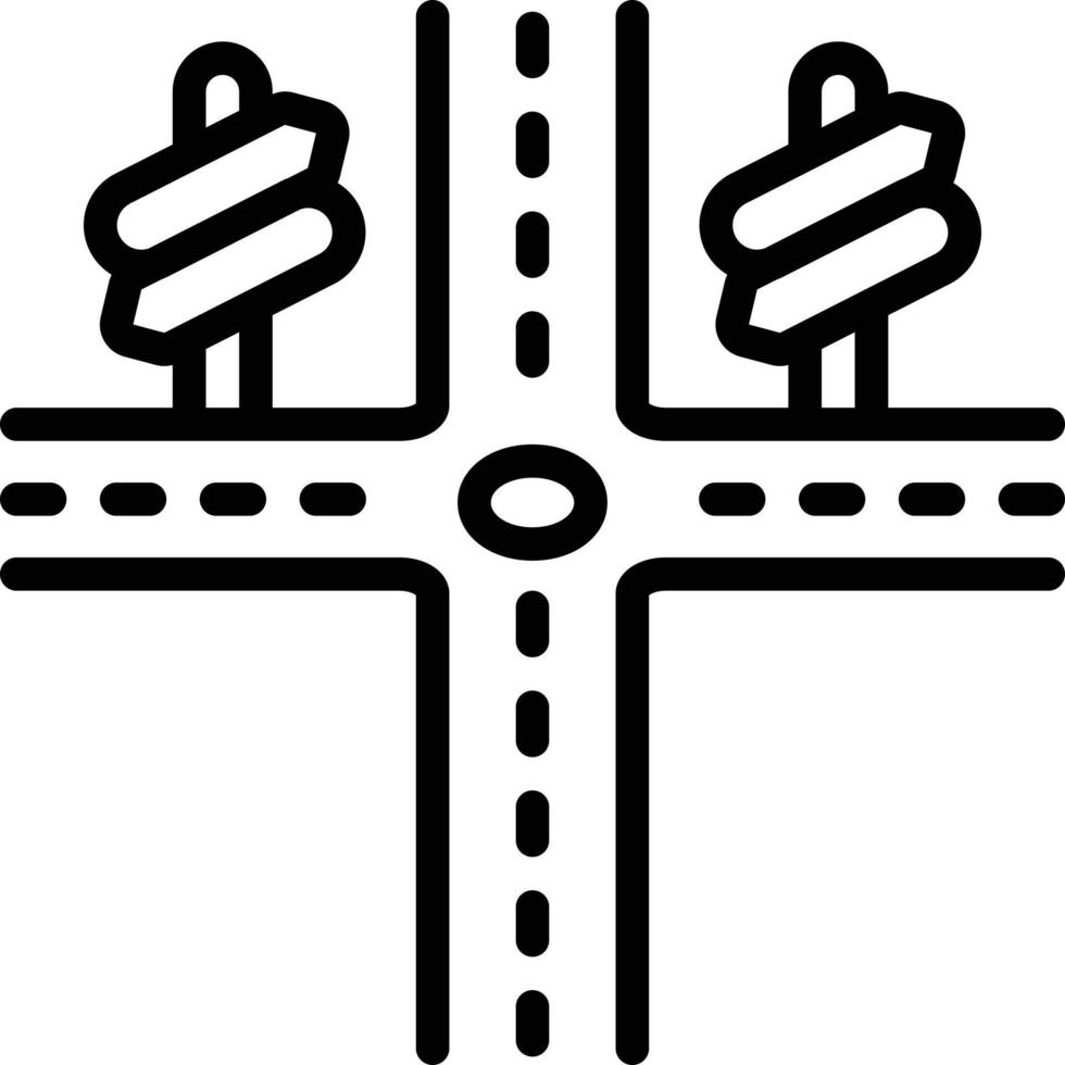 Liniensymbol für Kreuzung vektor