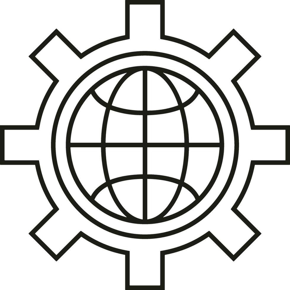 Ausrüstung Rahmen Symbol Symbol Vektor Bild. Illustration von das industriell Rad mechine Mechanismus Design Bild