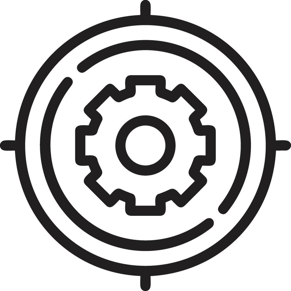 Ausrüstung Rahmen Symbol Symbol Vektor Bild. Illustration von das industriell Rad mechine Mechanismus Design Bild