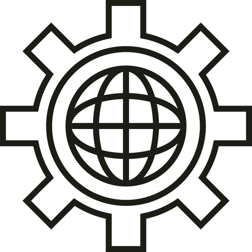 Ausrüstung Rahmen Symbol Symbol Vektor Bild. Illustration von das industriell Rad mechine Mechanismus Design Bild