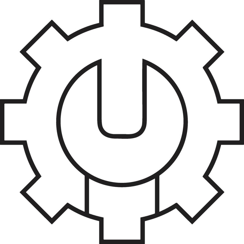 redskap miljö symbol ikon vektor bild. illustration av de industriell hjul mekanik mekanism design bild