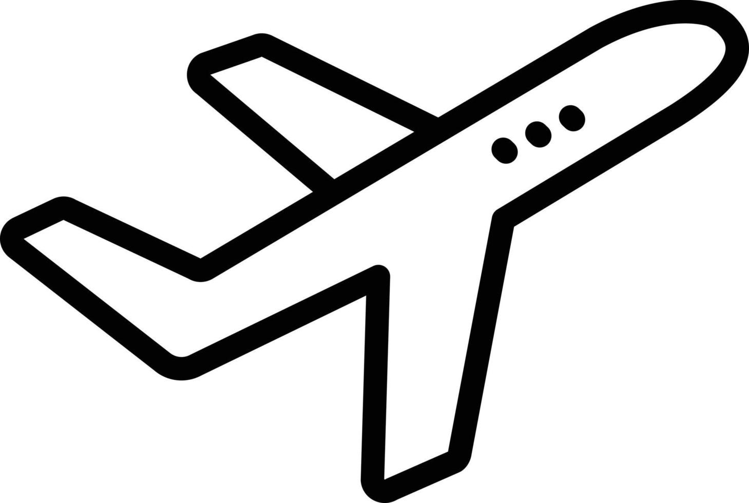 Liniensymbol für Flugzeug vektor