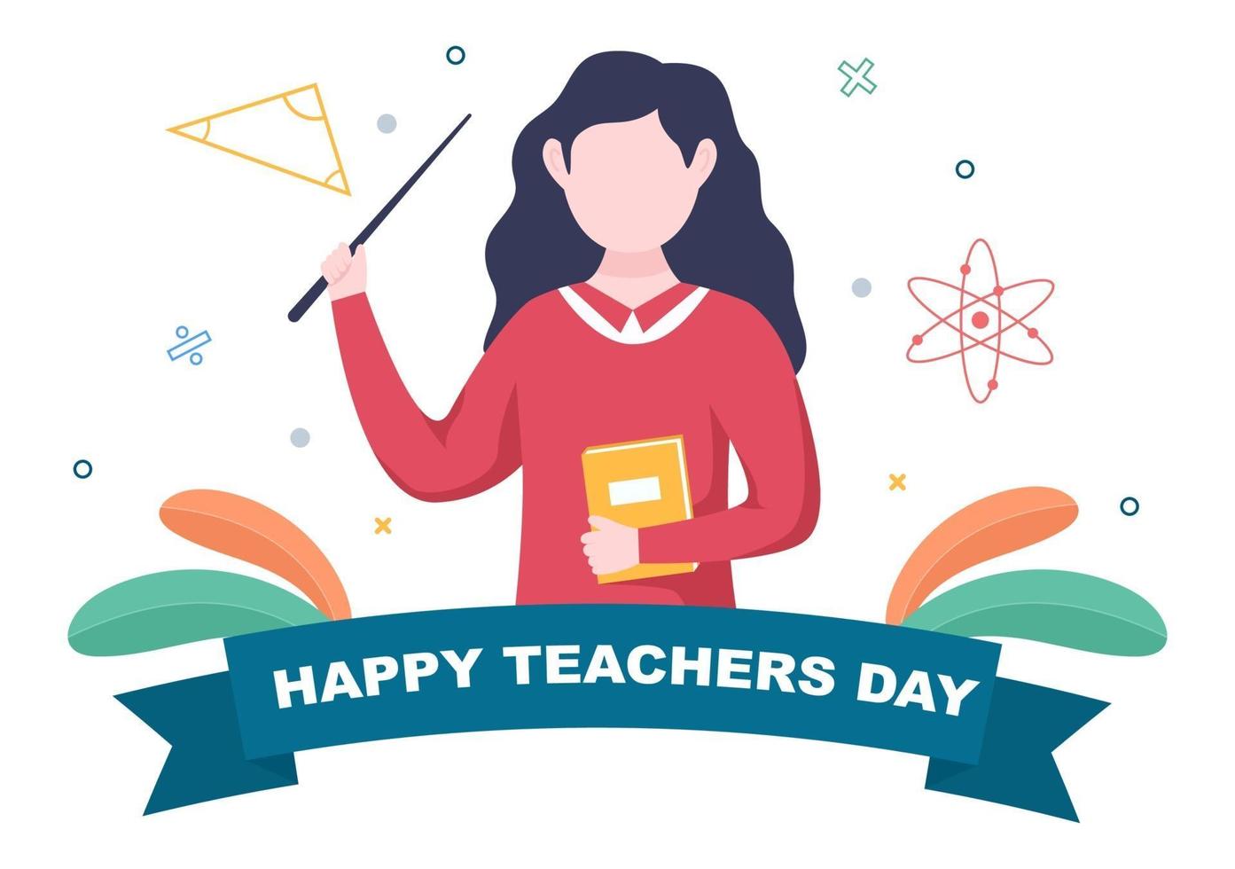 Happy Teacher's Day Hintergrund-Vektor-Illustration vektor