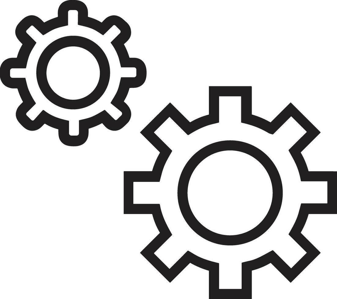 Ausrüstung Rahmen Symbol Symbol Vektor Bild. Illustration von das industriell Rad mechine Mechanismus Design Bild