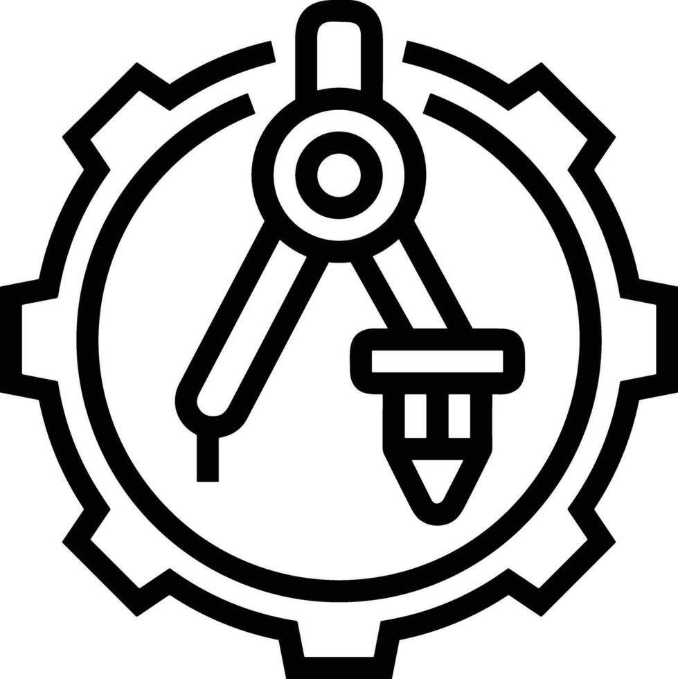 Ausrüstung Rahmen Symbol Symbol Vektor Bild. Illustration von das industriell Rad mechine Mechanismus Design Bild