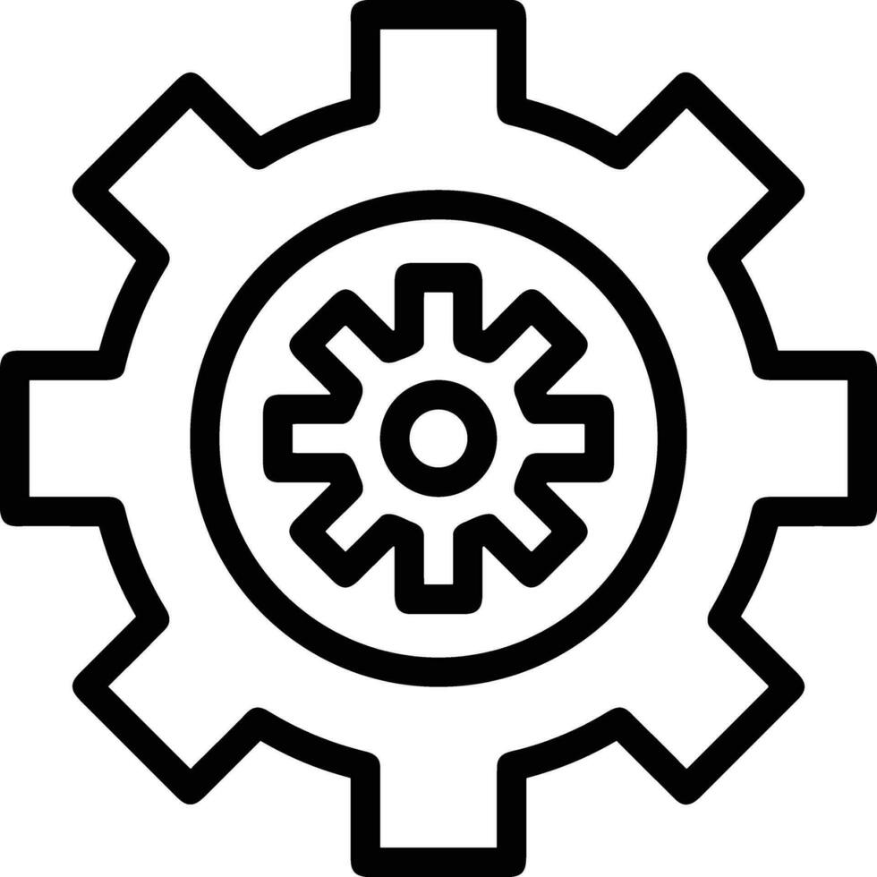 Ausrüstung Rahmen Symbol Symbol Vektor Bild. Illustration von das industriell Rad mechine Mechanismus Design Bild