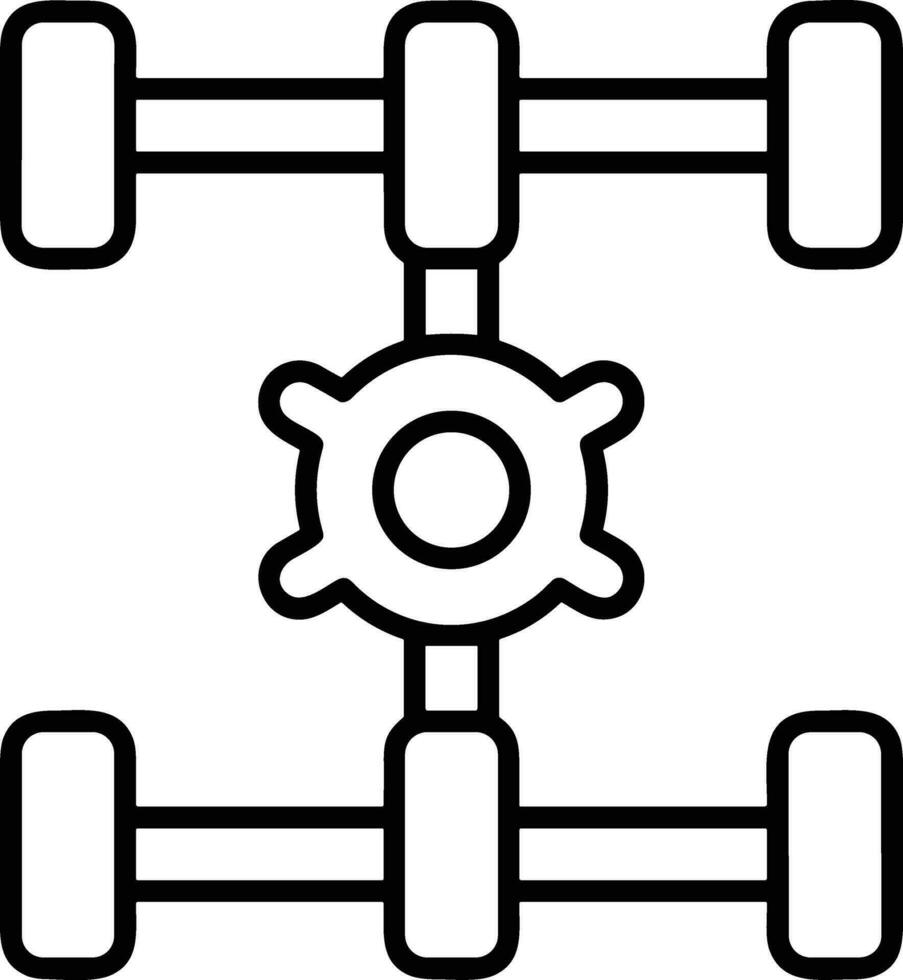 Ausrüstung Rahmen Symbol Symbol Vektor Bild. Illustration von das industriell Rad mechine Mechanismus Design Bild